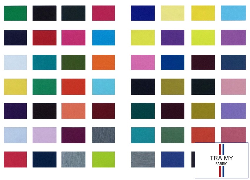 Bảng màu vải thun cotton 4 chiều